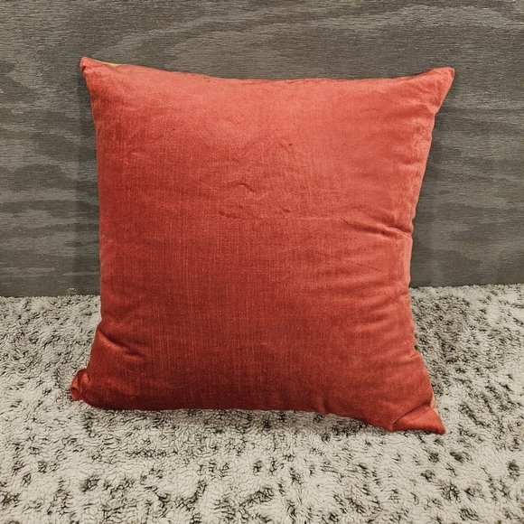 Pier 1 18"x18" Floral Knife Edge Spring Pillow W/Velour Backing Removable Cover - Picture 2 of 6